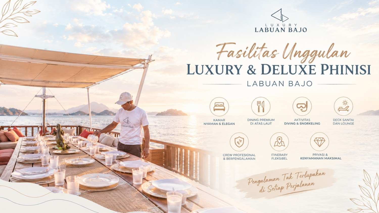 Fasilitas Unggulan Luxury & Deluxe Phinisi Labuan Bajo